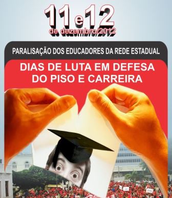 Professores da rede estadual paralisam dias 11 e 12 CARTAZ