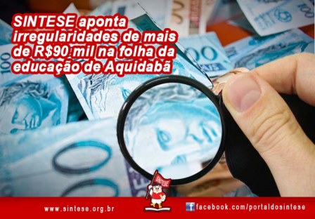 SINTESE aponta irregularidades de mais de R$90 mil na educação em Aquidabã