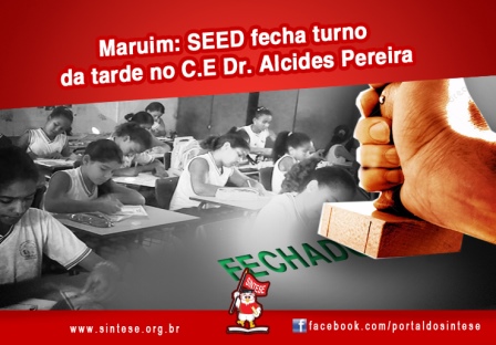 O SINTESE tem feito a denúncia de que a Secretaria de Estado da Educação - SEED tem adotado uma política de fechamento de turnos, turnos e até de escolas