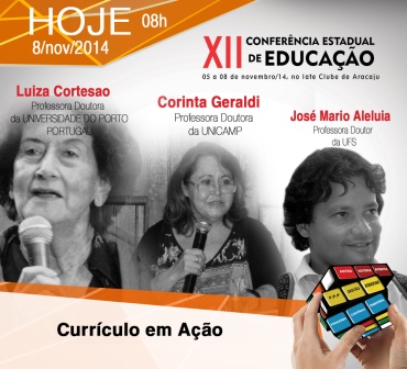 Acompanhe o debate sobre Currículo no encerramento da XII Conferência palestrantes8NOV
