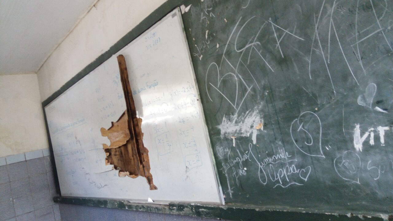 Quadro em uma das salas da unidade de ensino Quadro em uma das salas da unidade de ensino