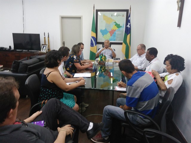 Essa foi a primeira audiência do governador com o sindicato desde a eleição em 2014 Essa foi a primeira audiência do governador com o sindicato desde a eleição em 2014