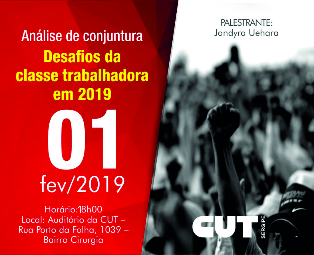 Jandyra Uehara vai abordar ‘Desafios da Classe Trabalhadora em 2019’