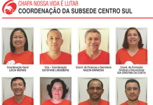 Conheça a Chapa Nossa Vida é Lutar: Centro Sul SINTESEINFORMA eleições REDES CENTROSUL