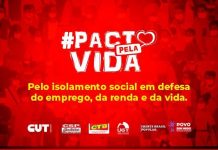 Pacto pela vida: pelo isolamento social em defesa do emprego, da renda e da vida