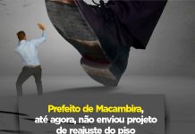 Prefeito de Macambira, até agora, não enviou projeto de reajuste do piso
