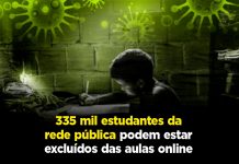 335 mil estudantes da rede pública podem estar excluídos das aulas online