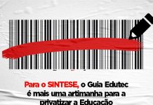 Para o SINTESE, o Guia Edutec é mais uma artimanha para privatizar a Educação