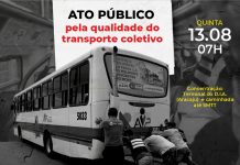NOS ÔNIBUS: protesto vai cobrar higienização e proteção contra Covid-19