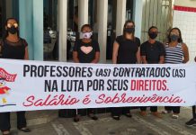 Itabaiana: professoras e professores contratados fazem ato no MP