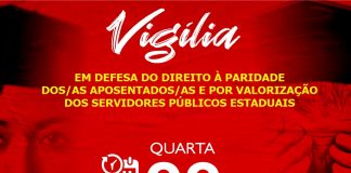 Em defesa de direitos, magistério volta a fazer vigília na Assembleia Legislativa