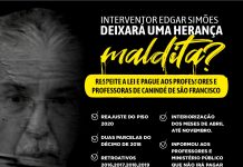 Magistério Canindé de São Francisco faz ato para denunciar política de descaso do interventor