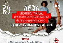 SINTESE realiza encontro virtual com pedagogas (os) e professoras (es) readaptadas(os)