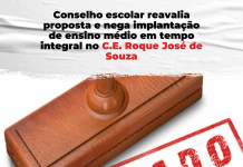 Conselho escolar reavalia proposta e nega implantação de ensino médio em tempo integral no C.E. Roque José de Souza