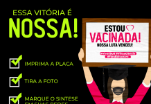 Nossa luta venceu: imprima o cartaz e mostre nas redes