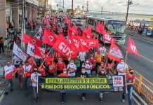 18AGO: Em defesa do serviço público, trabalhadores lotam ruas do Centro de Aracaju