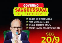 Servidores de Sergipe protestam contra Governo Sanguessuga de Belivaldo Chagas