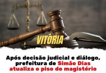 Vitória! Após decisão judicial e diálogo, prefeitura de Simão Dias atualiza o piso do magistério