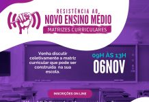 Encontro “Resistência ao Novo Ensino Médio” visa auxiliar na construção de currículos diversos e autônomos