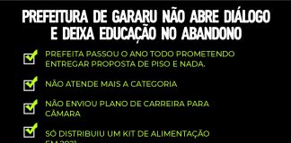 Prefeitura de Gararu não abre diálogo e deixa educação no abandono
