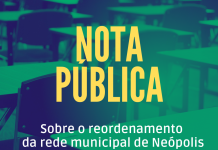 Nota Pública sobre o Reordenamento de rede em Neópolis