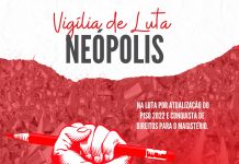 Neópolis: professores fazem vigília e exigem pagamento da revisão do piso