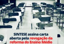 SINTESE assina carta aberta pela revogação da reforma do Ensino Médio