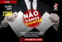 Nos seis meses das leis da degola SINTESE realiza live sobre as lutas pela retomada da carreira