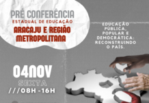 Pré-Conferencia da Região Aracaju/ Metropolitanaacontece dia 04/11