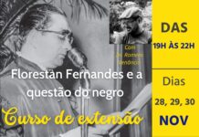 Movimento Negro Unificado (MNU) e a UFS realizam o curso de extensão ‘Florestan Fernandes e a questão do negro’.