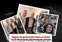Viagem do governador eleito ao Reino Unido financiada pela fundação privada que controla a gestão pedagógica da Seduc preocupa SINTESE