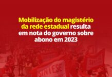 Mobilização do magistério da rede estadual resulta em nota do governo sobre abono em 2023