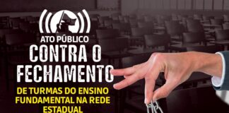 SINTESE faz ato na Seduc contra o fechamento de turmas do Ensino Fundamental