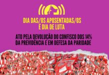 No dia da aposentada e aposentado SINTESE realiza ato na Praça General Valadão