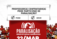 Professora e professor contratado pode e deve participar de paralisações e greves