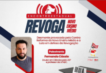 SINTESE realiza dia 27 de maio o Encontro Estadual Revoga Novo Ensino Médio com Fernando Cássio