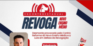 SINTESE realiza dia 27 de maio o Encontro Estadual Revoga Novo Ensino Médio com Fernando Cássio