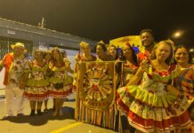 Grupo Batucada Batucaê do SINTESE leva alegria e luta a abertura dos festejos juninos em Estância