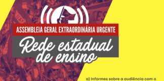 Assembleia da rede estadual acontece nesta terça, dia 7