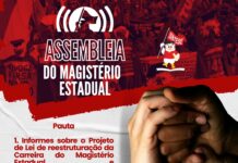 Assembleia geral: professores/as se reúnem para falar sobre projeto de lei de reestruturação da carreira