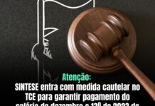 SINTESE entra com medida cautelar no TCE para garantir pagamento do salário de dezembro e 13º de 2023 de professores das redes municipais