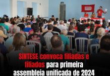 SINTESE convoca filiadas e filiados para primeira assembleia unificada de 2024