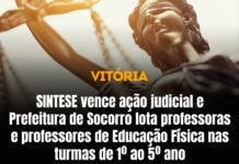 Socorro: SINTESE vence ação judicial e prefeitura lota professoras e professores de Educação Física nas turmas de 1º ao 5º ano