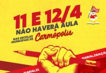 Professoras e professores de Carmópolis vão paralisar suas atividades por 2 dias