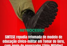 SINTESE repudia retomada de modelo de educação cívico-militar em Tomar do Geru, com apoio do governador Fábio Mitidieri