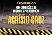 “Saunas” de aula: Estudantes e professores do Colégio Estadual Prof. Acrísio Cruz vão interromper aulas, nesta terça, por conta de calor excessivo