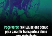 Poço Verde: SINTESE aciona Seduc para garantir transporte a aluno com deficiência
