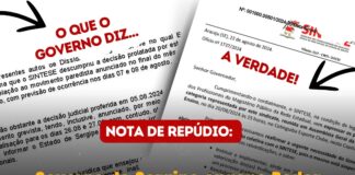 Nota de repúdio: Governo de Sergipe engana Poder Judiciário com o intuito de perseguir professoras e professores