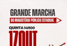 Paralisação será encerrada com grande marcha do magistério