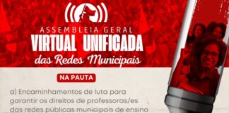 Redes municipais fazem assembleia virtual unificada no próximo dia 19